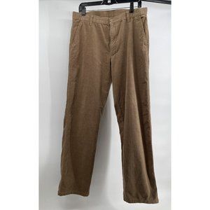 Koutons Khaki Men’s Corduroy Pants 100% Cotton Flat Front Straight Leg  Sz 34X33